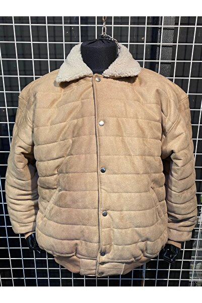 AZTEK VİNTAGE KÜRKLÜ OVERSİZE NUBUK MONT