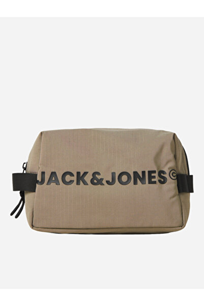 Jack & Jones Logo Print Toiletry Bag