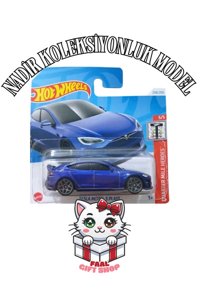 HOT WHEELS Tesla Model S Plaid Mavi nadir