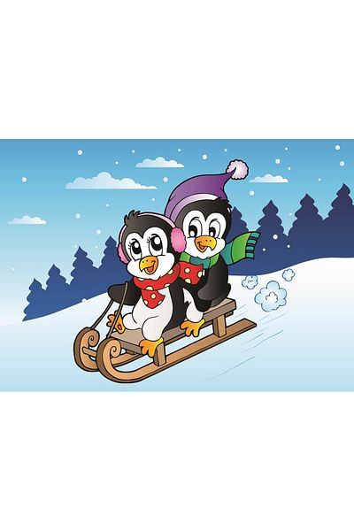 Art Puzzle Penguins 2Pcs 12 24 Pieces Puzzle