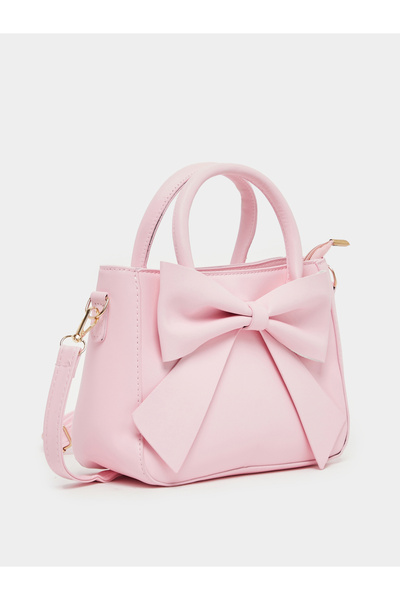 Styli Ribbon Accent Handbag with Top Handle and Adjustable Strap