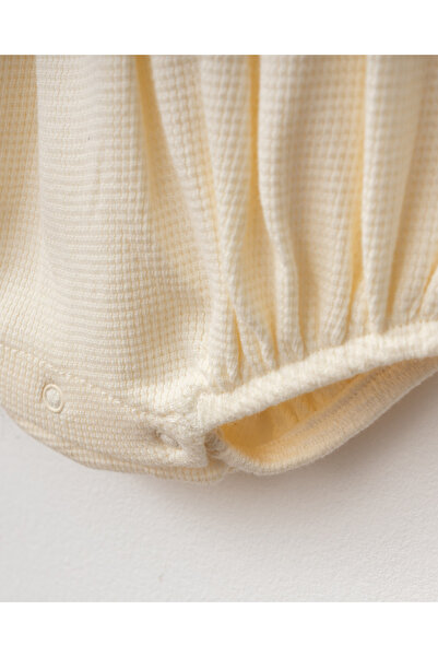 Jammybaby Maita Summer Romper Jumpsuit with Square Neckline and Heart Embroidery Short Sleeve 100% Cotton and Bandana Set