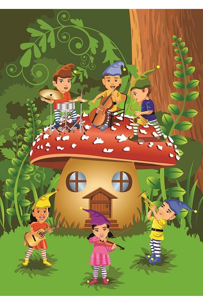 Art Puzzle Art Children's Puzzle Dwarf Orchestra 50 Piece Puzzle