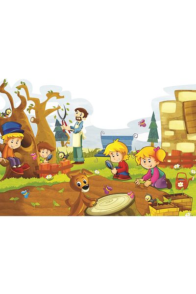 Art Puzzle Tiny Botanists Art Kids Puzzle - 35 60 Pieces