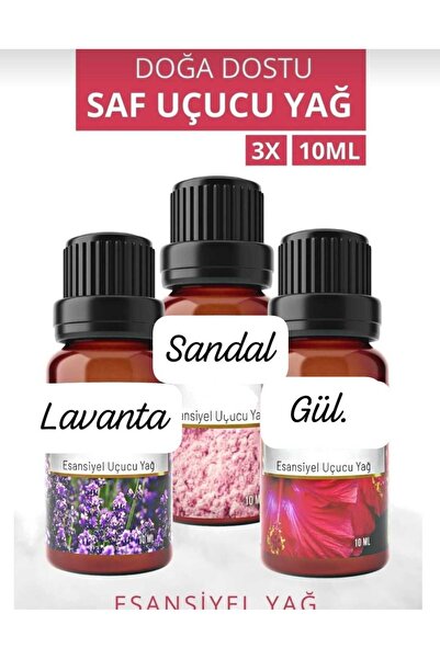 Ersa Hediyelik Sandal, Lavanta, GÜL Uçucu Buhur Yağı Buhurdanlık Esansı Oda Kokusu Esansiyel 10 ml