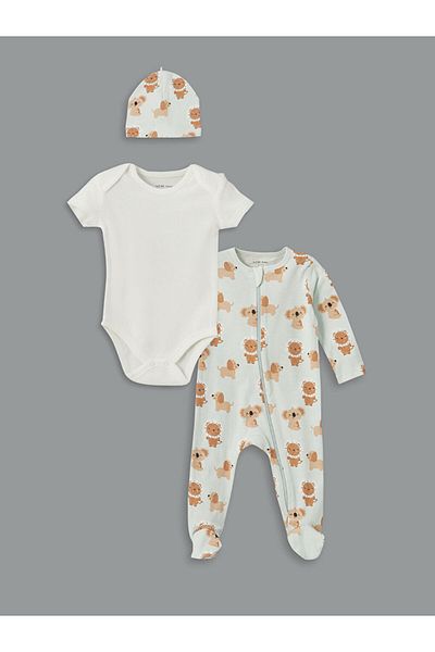 LC Waikiki Printed Baby Boy Hospital Exit Set