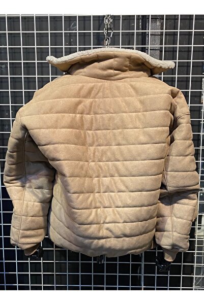 AZTEK VİNTAGE KÜRKLÜ OVERSİZE NUBUK MONT