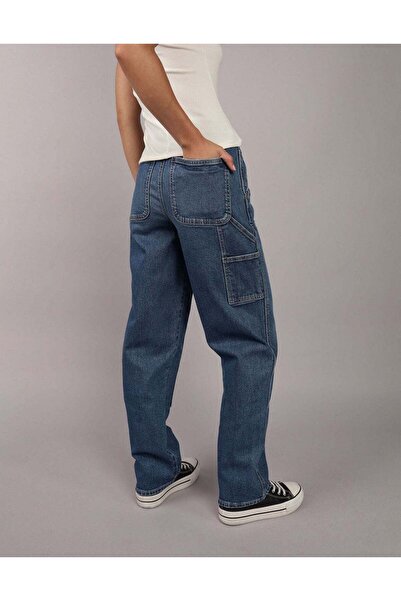 AMERICAN EAGLE AE Strigid Super High-Waisted Baggy Straight Cargo Jean