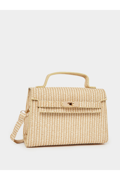 Styli حقيبة يد منقوشة بقفل دوار