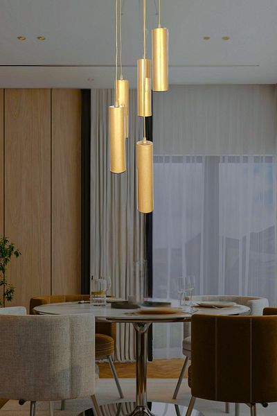 Fer Avize Spotlike 5 Pendant Lamp Modern Spot Chandelier