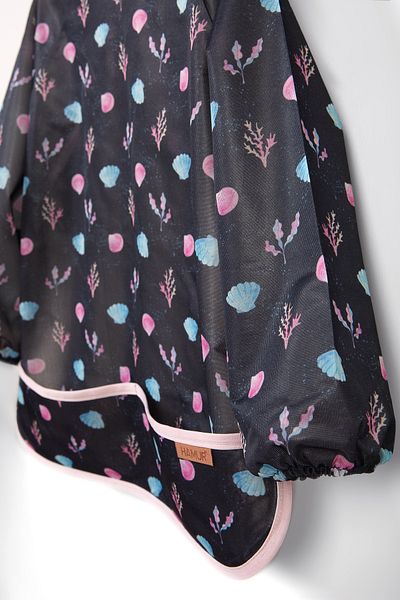 HAMUR Proof Long Sleeve Liquid Proof Event Food Activity Kindergarten Nursery Baby Kids Bib Sheni 2-4