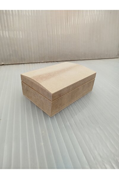 Güllü Ahşap صندوق خشبي منحني متعدد الأغراض قابل للطلاء (18X12)