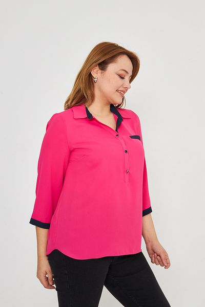 UNIQUE LADY Stylish Blouse with Pocket Flap