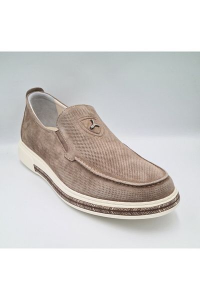 LBR Мъжки ежедневни обувки Libero H1046 Mink Colour Velour от естествена кожа Eva Sole