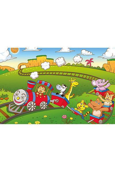 Art Puzzle Art Kids Animals Train 25 Piece Wooden Puzzle