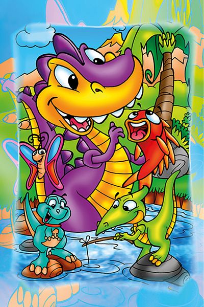 Art Puzzle Art Kids Fisherman Dinosaurs 16 Piece Wooden Puzzle