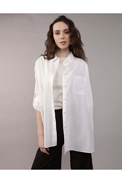 AMERICAN EAGLE قميص AE Go Big كبير الحجم