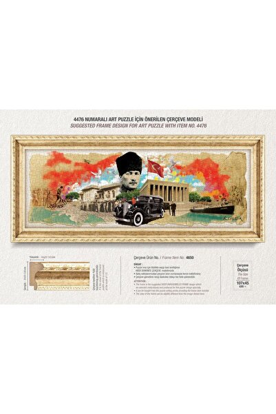 Art Puzzle Atatürk Kolajı 1000 Parça Panorama Puzzle