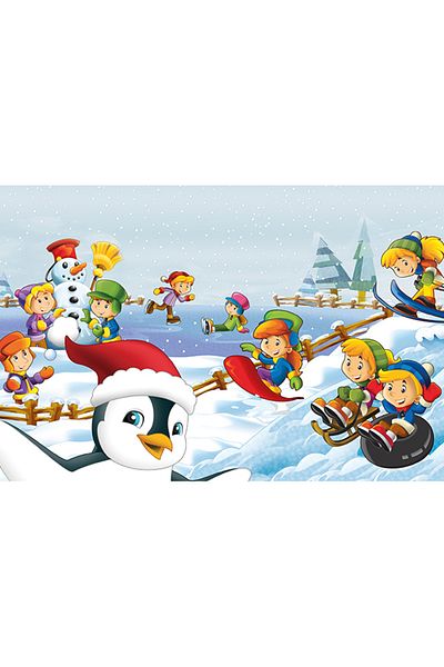 Art Puzzle Art Kids Winter Athletes 25 Pieces Wooden Puzzle