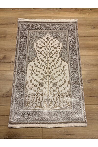 Tuğra TUĞRA  İPEK SECCADE HALI %100 BAMBU DOĞAL İPLİK 80x125 CM