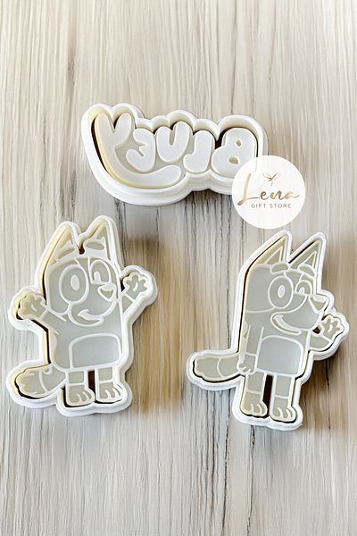 Lena Gift Store Bluey Cookie Shaper Set - Sugar Mold and Dough Shaper