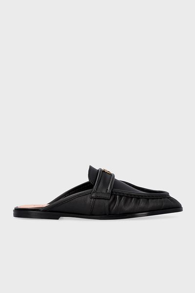 PİNKO Pinko Logo Leather Slippers, Closed Toe Sd0351 P003 Z99