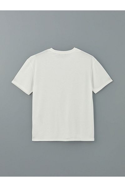 LC Waikiki New Season Crew Neck Κοντό μανίκι εμπριμέ χτενισμένο βαμβακερό ανδρικό Tisort - S5J828Z8