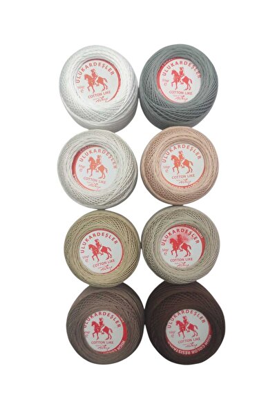 ULUKARDEŞLER İPEKYOLU Ulukardeşler 50 GR Merserize PUNCH İpliği 8'li set