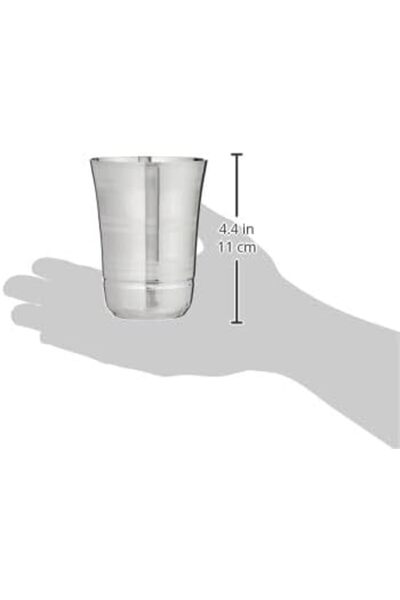 RAJ Stainless Steel Glass, Silver, 10.5 cm, STGN01, Mocktail Glass , Water Glass , Juice Glass