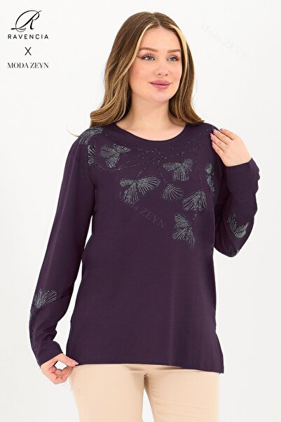 Ravencia Vârsta mijlocie și peste viscoză - Bluză din bumbac pieptănat pentru...