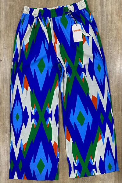 Edacan Women's Wide Leg Oversize Woven Trousers with Pockets