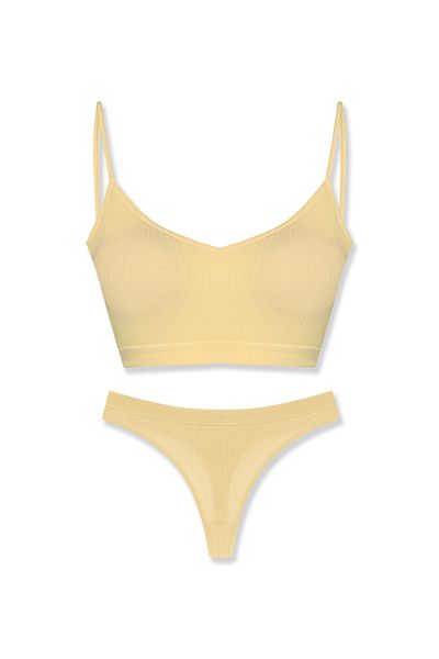 HNX Βαμβακερό λεπτό λουράκι Bustier και στρινγκ εσώρουχα Αθλητικό εσώρουχο