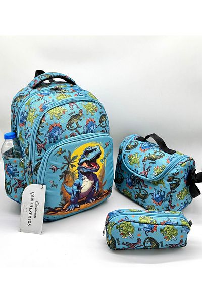 Bevitton Black Character Patterned Pen Holder Nutrition Boy's Primary School Bag Suit Primary School Bag