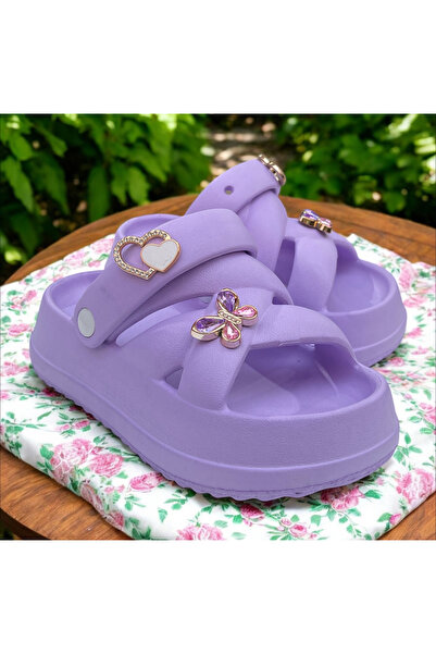 Hızlı Al PLAJA, POOL, GRADINA, PAPUCI DE ZILNIC PENTRU COPII. MODEL YEZY PAPUCI DE FATA CU PIATRA.