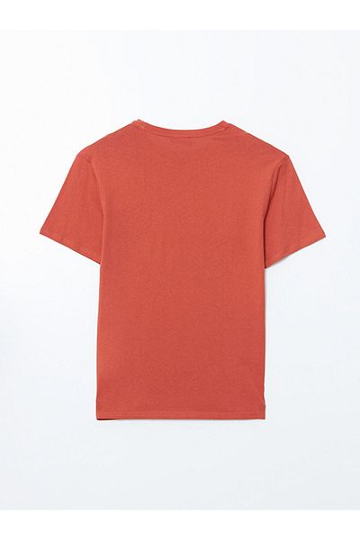 LC Waikiki New Season Crew Neck Κοντό μανίκι εμπριμέ χτενισμένο βαμβακερό ανδρικό Tisort - S5KJ21Z8