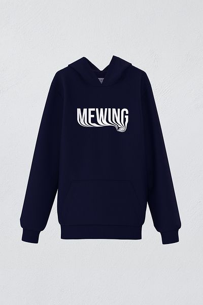 FANA Men's Hoodie Slogan Printed Mewing Sweatshirt