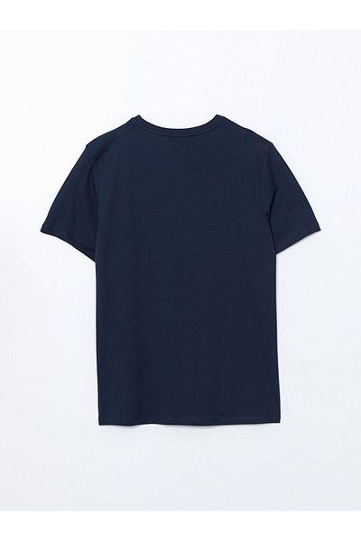LC Waikiki New Season Crew Neck Κοντό μανίκι εμπριμέ χτενισμένο βαμβακερό ανδρικό Tisort - S5JQ32Z8