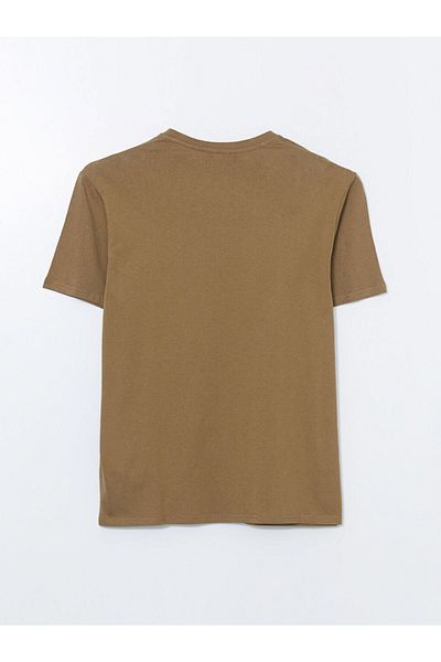 LC Waikiki Νέα σεζόν Crew Neck κοντομάνικο εμπριμέ χτενισμένο βαμβακερό ανδρικό Tisort - S5KP03Z8