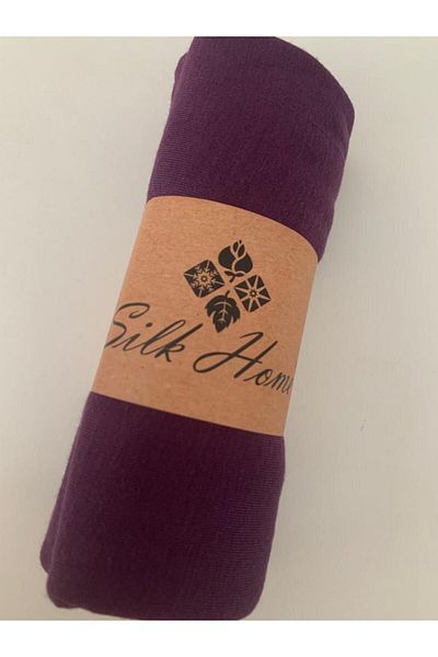 Silk Home Μωβ χτενισμένο βαμβακερό σάλι