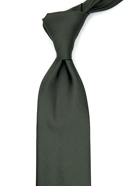 Kravatkolik Khaki Green Dot Pattern Classic Tie with Handkerchief Kk9202
