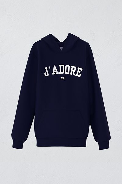 FANA Men's Sweatshirt Hoodie Jadore Slogan Printed