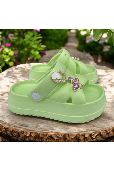 Hızlı Al Beach, Pool, Garden, Daily Children's Slippers. Yezy Model Stone Girl's Slippers.
