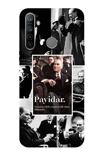 TechTree Realme 5i - 6i - C3 Uyumlu Atatürk Payidar Şeffaf Silikon Kılıf