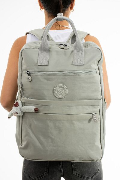 YOGII Kays Model Unisex Αδιάβροχο τσαλακωμένο ύφασμα πολλαπλών ματιών Σχολείο και σακίδιο πλάτης για φορητό υπολογιστή μεγάλου μεγέθους