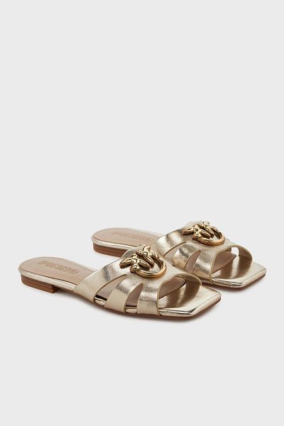 PİNKO Pinko Logo Window Gold Slippers Slippers Sd0313 P049 Z22