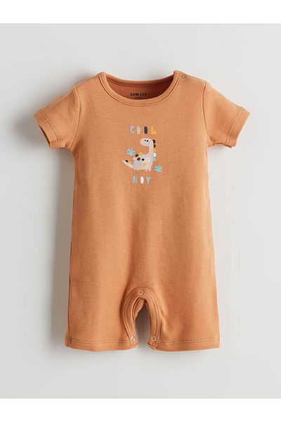 LC Waikiki New Season Crew Neck Printed Baby Boy Jumpsuit - S5K639Z1