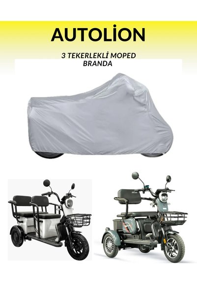 AUTOLION 3 Tekerlekli Elektirikli Motosiklet  Brandası Gri