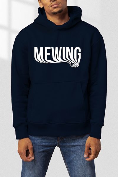 FANA Men's Hoodie Slogan Printed Mewing Sweatshirt