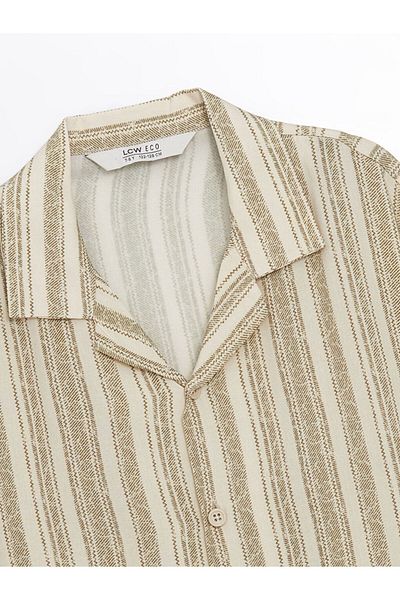 LC Waikiki Lcw Eco Beige Short Sleeve Boy's Shirt
