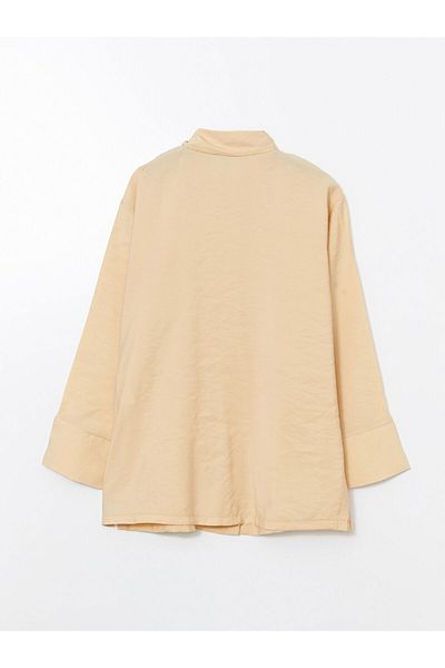 LC Waikiki Lcw Modest Yellow Modal Blend Women's Shirt Tunic